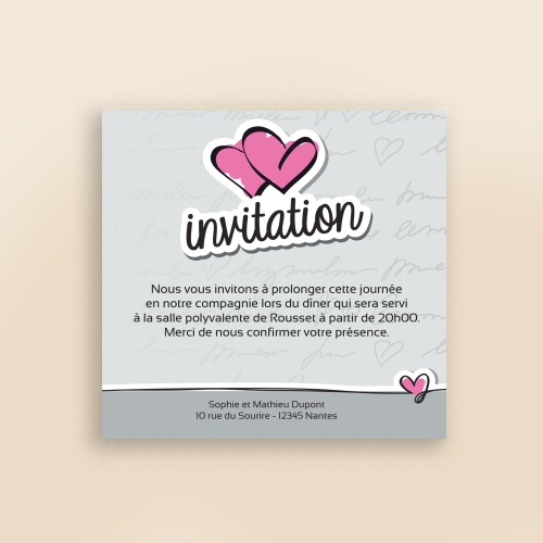 Carte Invitation Mariage C'est officiel ... !