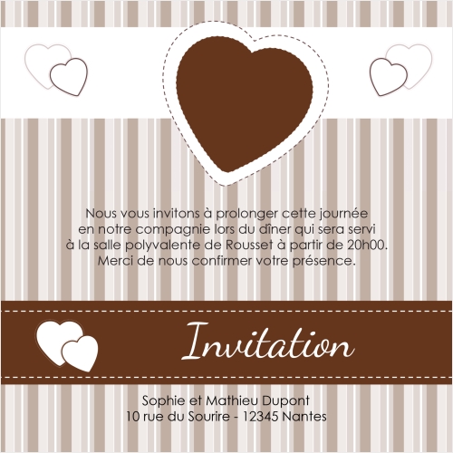 Coeur Chocolat Mariage miniature 2