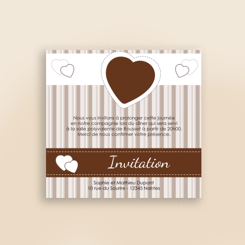 Coeur Chocolat Mariage miniature 1