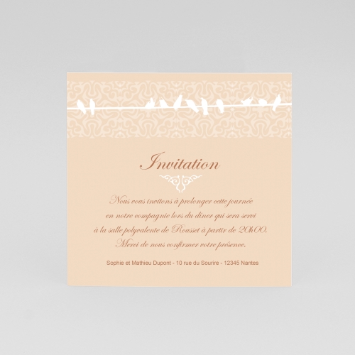 Carte Invitation Mariage Colombes Mariage Faire-Part Simple