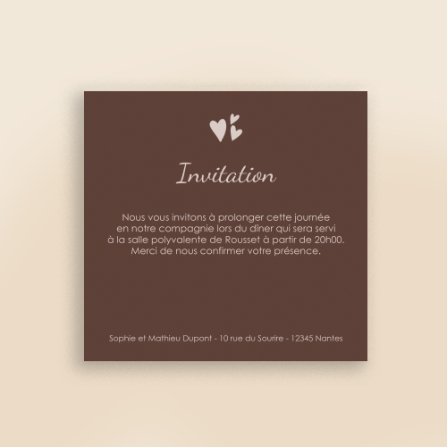 Carte Invitation Mariage Damiers