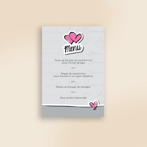 Carte Menu Mariage C'est officiel ... !