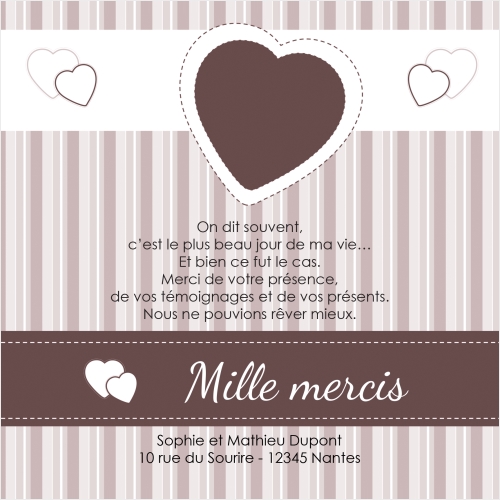 Coeur Chocolat Mariage - Sans Photo miniature 2