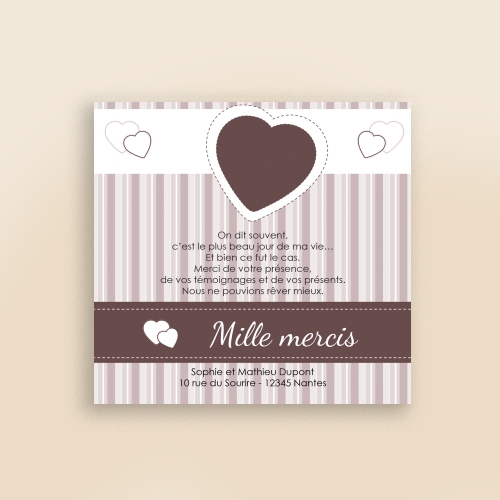 Coeur Chocolat Mariage - Sans Photo miniature 1