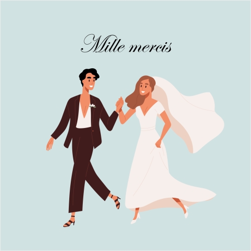 Illustration couple bleu miniature 2