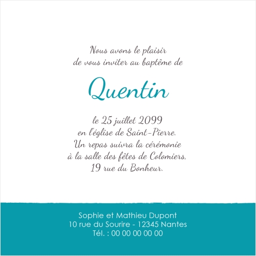 Faire Part Baptême Oiseau moderne