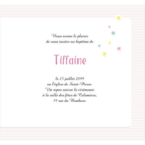 Faire Part Baptême Licorne