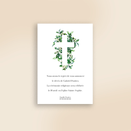 Faire Part Décès Jardin d'Eden
