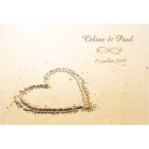 Cœur sur la plage miniature 2