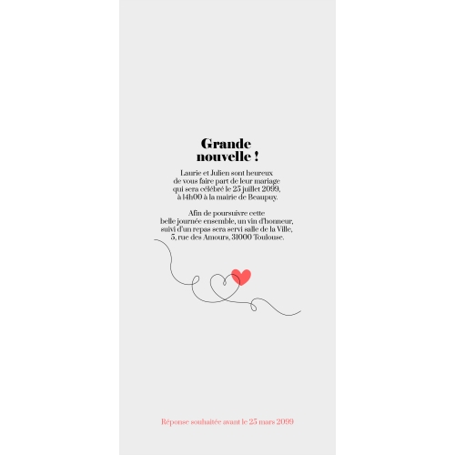 Annonce - Illustration fine romantique