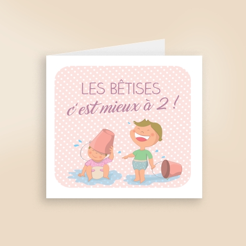 Invitation Bétises à deux illustration