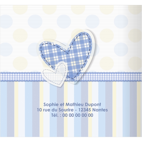 Coeur couture garçon miniature 5