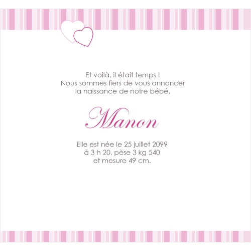 Invitation Coeurs et lignes