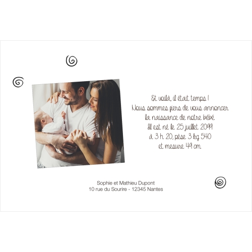 Invitation Grande photo pictogramme