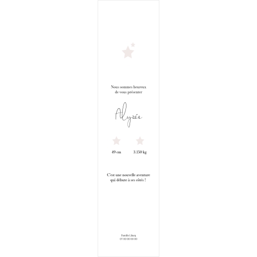 Invitation Marque page trois photos