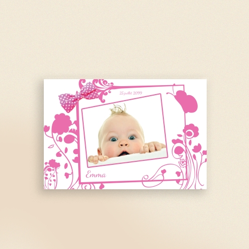 Invitation Noeud papillon fille