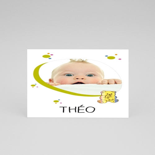 Invitation Nounours multicolore