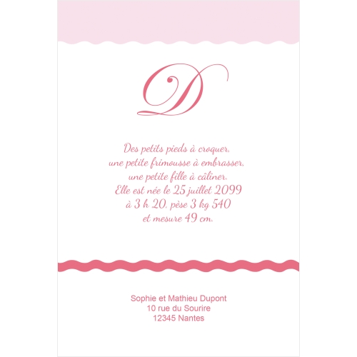 Invitation Oscillement fille