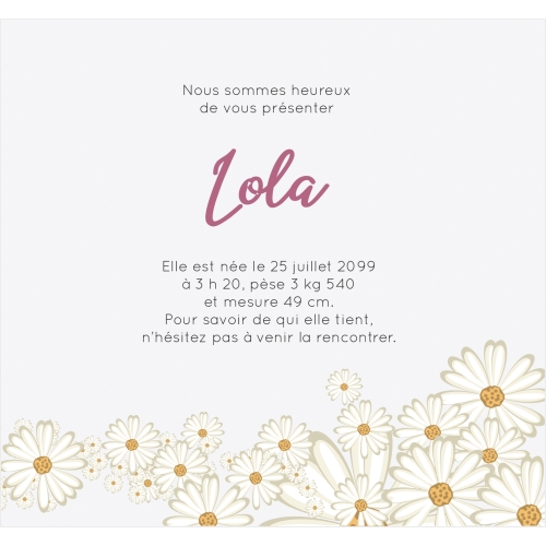 Invitation Papillon floral