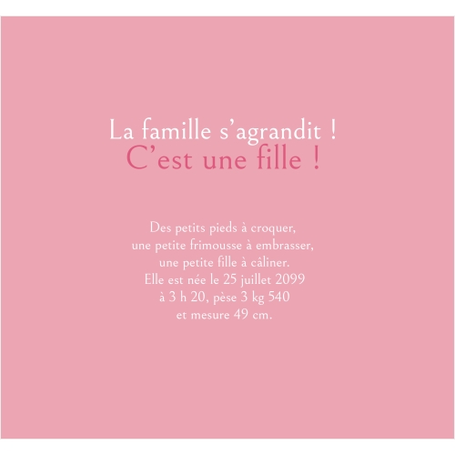 Invitation Photos fille