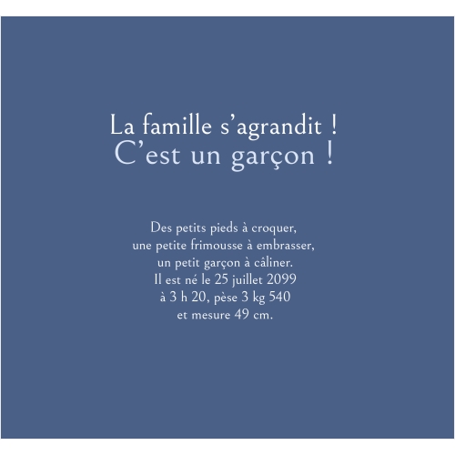 Invitation Photos garçon