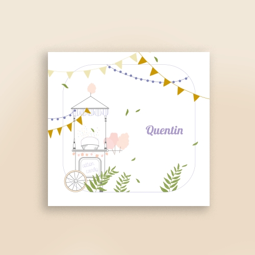Invitation Purple Cotton Candy