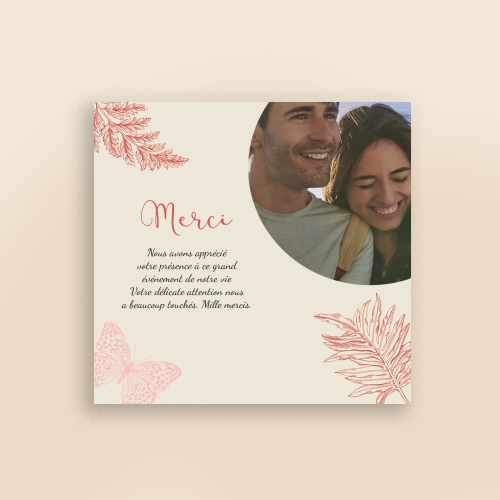 Cartes Remerciements Mariage Feuilles d'automne