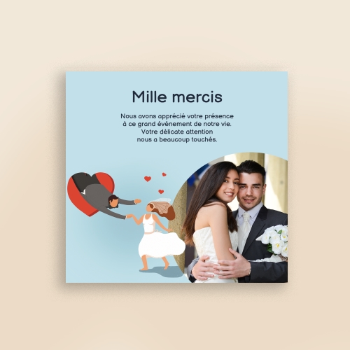 Cartes Remerciements Mariage Love is in the Air