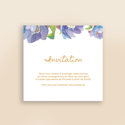 Cartes Invitation Baptême Aquarelle petits anges