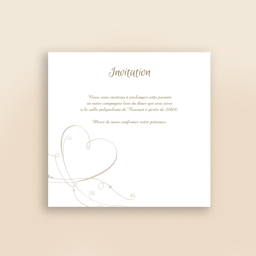 Cartes Invitation Baptême Cœur sur le sable