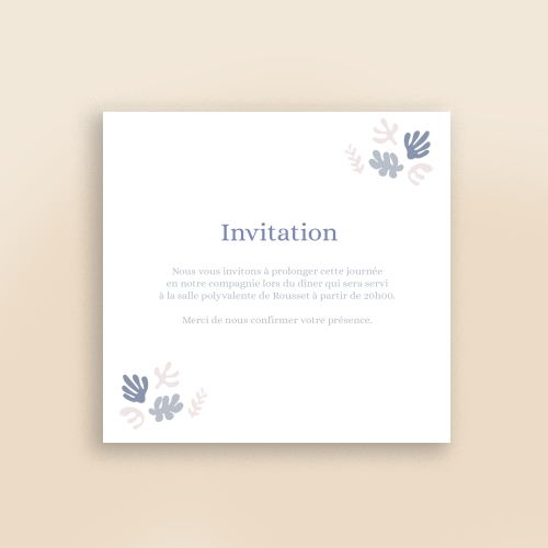 Cartes Invitation Baptême Colombe et cœur