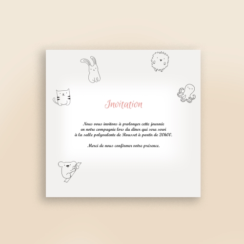 Cartes Invitation Baptême Coloriage