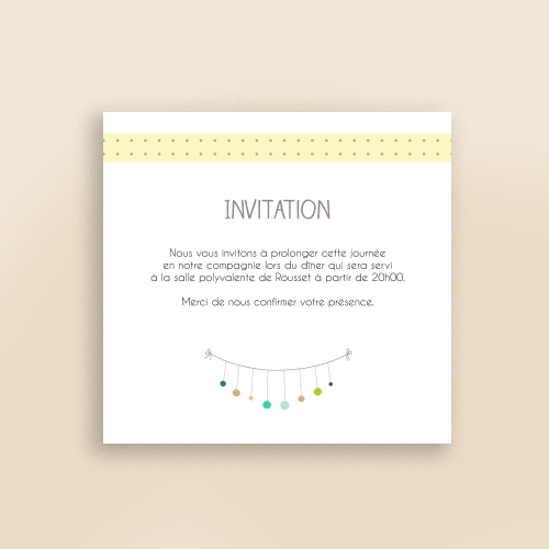 Cartes Invitation Baptême Fanions