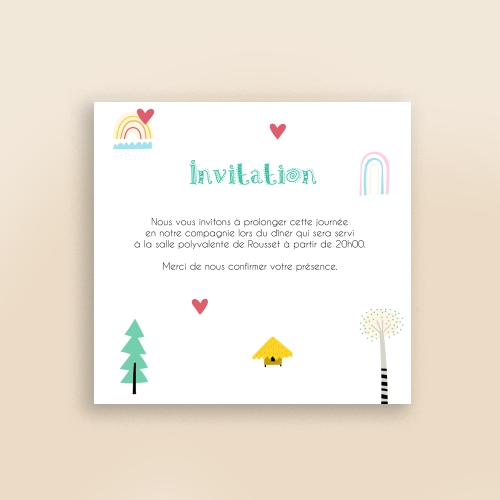 Cartes Invitation Baptême Jungle