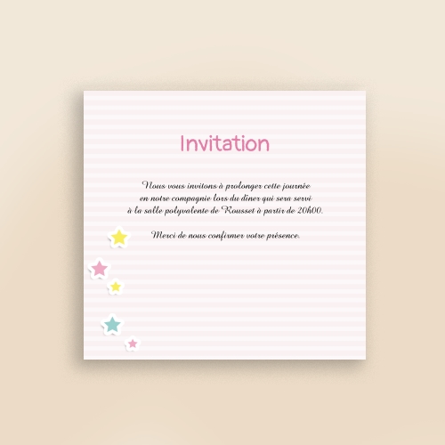 Cartes Invitation Baptême Licorne