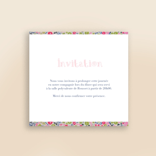 Cartes Invitation Baptême Scrapbooking fille