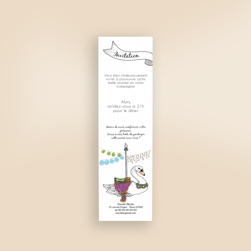 Cartes Invitation Mariage Animaux Carrousel