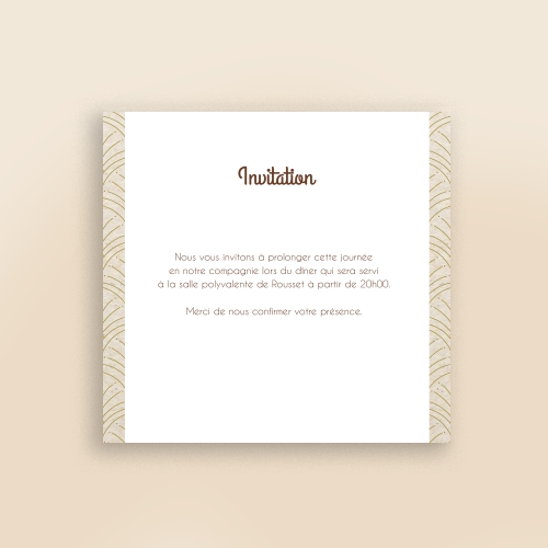 Cartes Invitation Mariage Art déco floral
