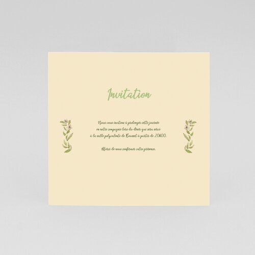 Cartes Invitation Mariage Couronne d'été