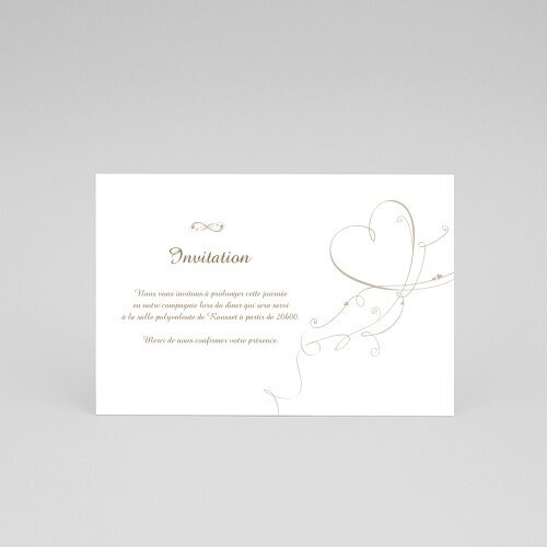 Cartes Invitation Mariage Cœur sur la plage