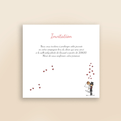 Cartes Invitation Mariage Dessins humour