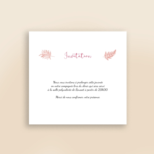 Cartes Invitation Mariage Feuilles d'automne