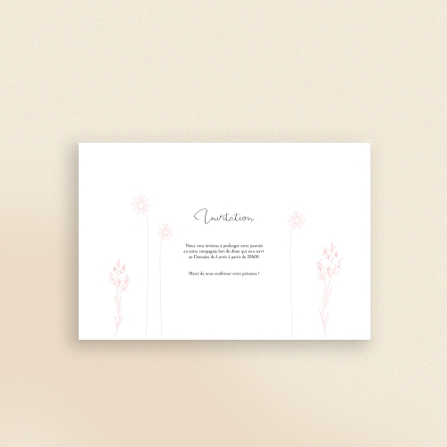 Cartes Invitation Mariage Notre bouquet