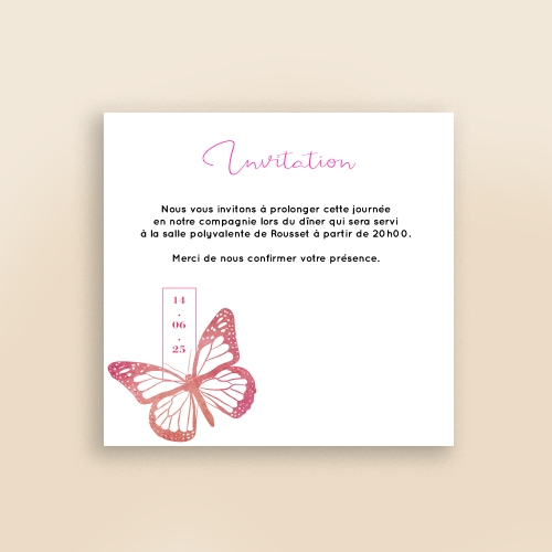 Cartes Invitation Mariage Papillon