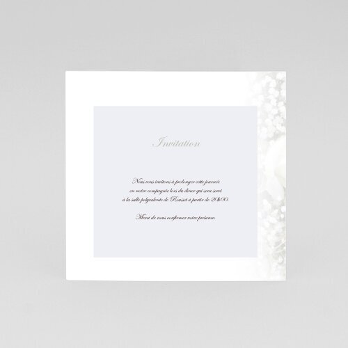 Cartes Invitation Mariage Roses blanches