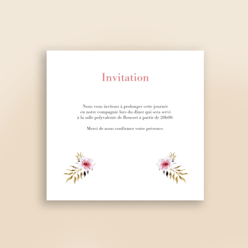 Cartes Invitation Mariage Tendance Fleurs