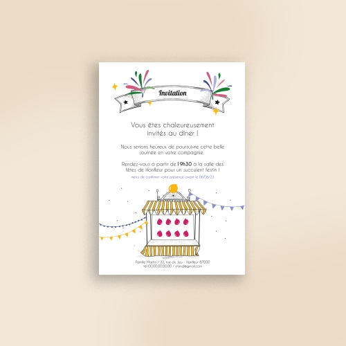 Cartes Invitation Mariage Toboggan