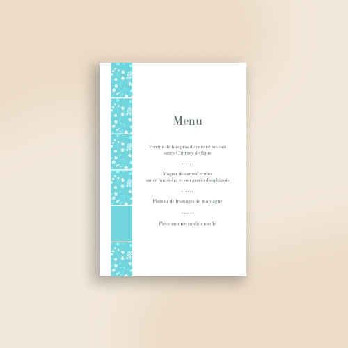 Cartes Menu Baptême Baptême garçon