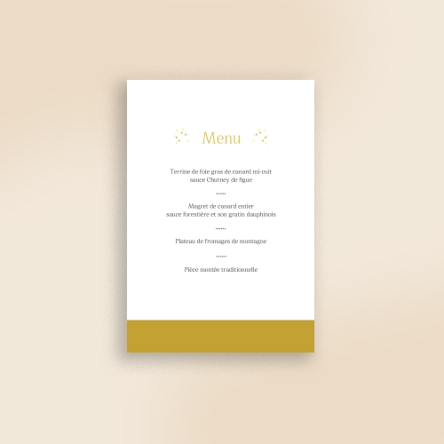 Cartes Menu Baptême Etoiles baptême