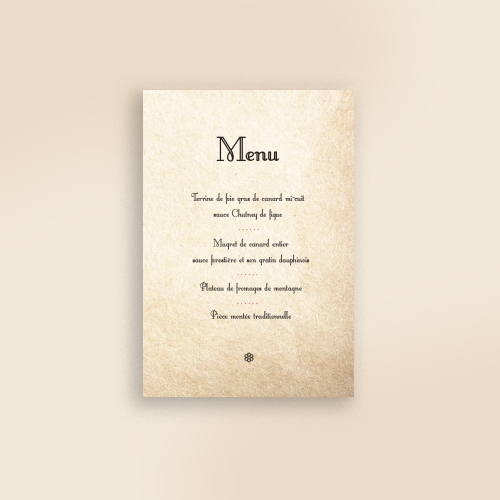 Cartes Menu Mariage Carrosse